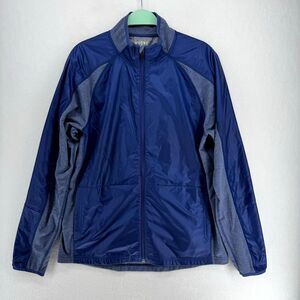 Rhone Full Zip Heavy Weight Windbreaker Blue Color Mens Size M